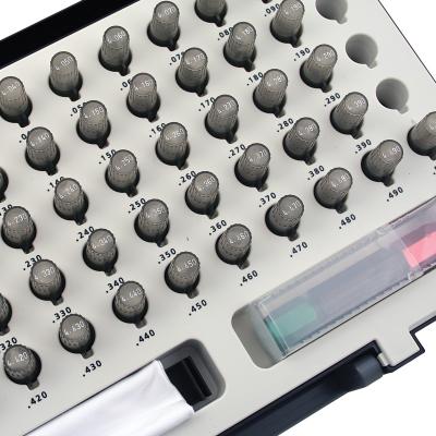 Prøvestiftsæt 2,00-2,50 mm med stigning 0,01 mm toleranceklasse 1 (±0,001 mm)